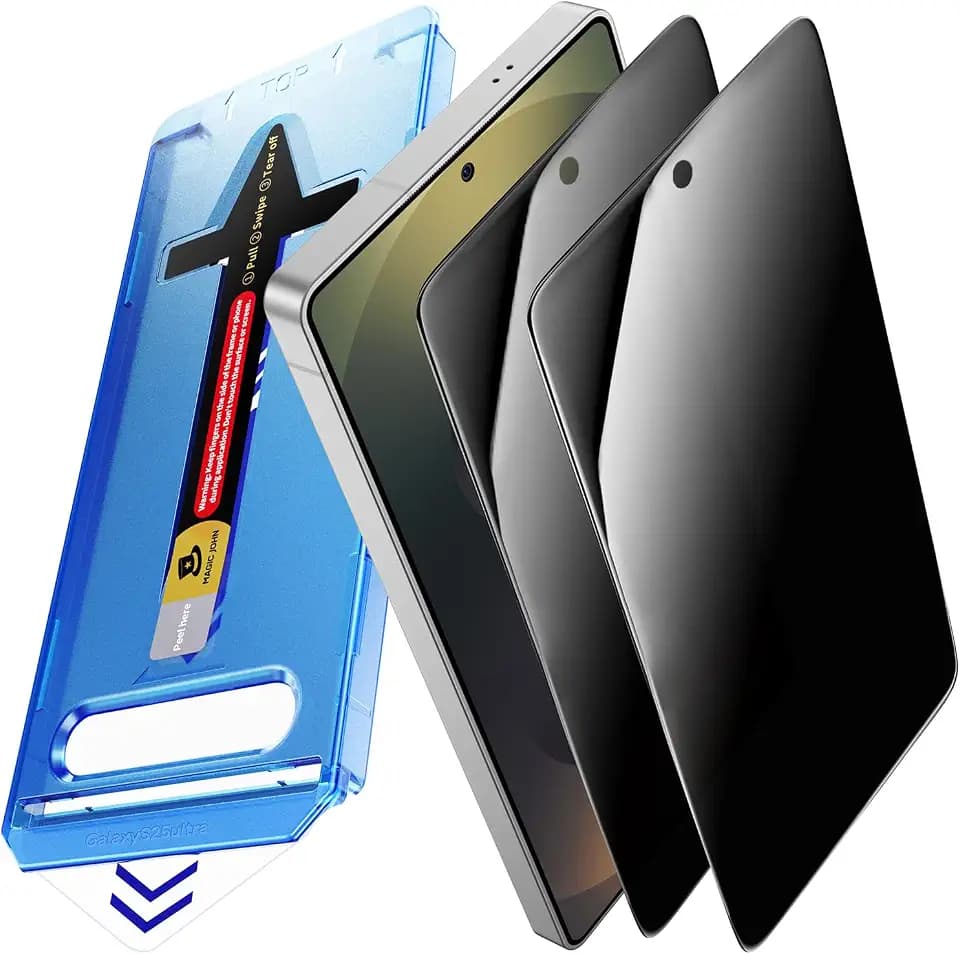 MAGIC JOHN 2 Stück für Samsung Galaxy S25 Ultra für Sichtschutzfolie, 28-Grad-schutzwinkel-Einfaches, Auto-Dust-Eliminierung, 9H, Bläschenfrei, Einfache Installation