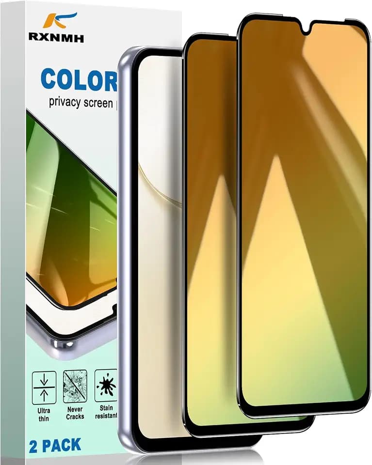 Privacy Tempered Glass Screen Protector for Samsung Galaxy a14 5g Screen Protector, 6.6 inch,Gradient Colorful, Anti-Spy, Anti-Blue Light,No Bubble