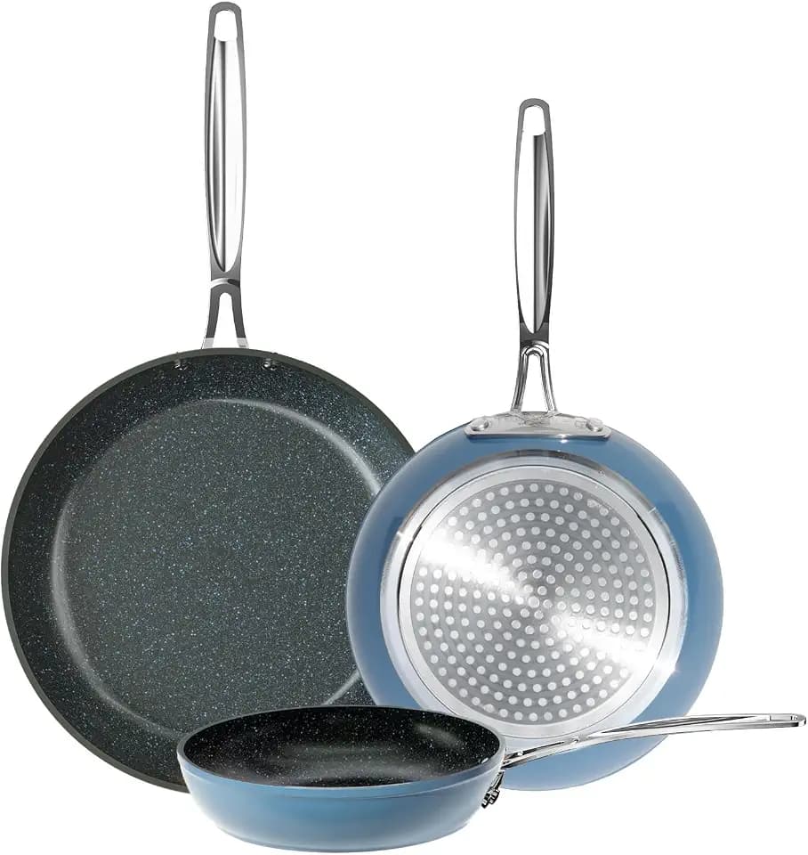 Nuwave 3-Piece 8”, 10”, 12” Forged Lightweight Frying Pan Set