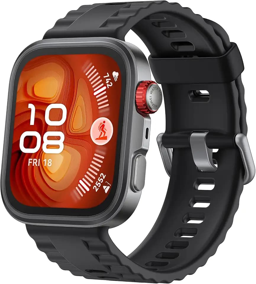 HUAWEI Watch FIT 4 Pro Smartwatch, Outdoor-Sportarten auf Profi-Niveau, Saphirglas und Titan, Bis zu 10 Tage Akkulaufzeit, EKG, Leichte Sportuhr, Kompatibel mit Android & iOS, Schwarz