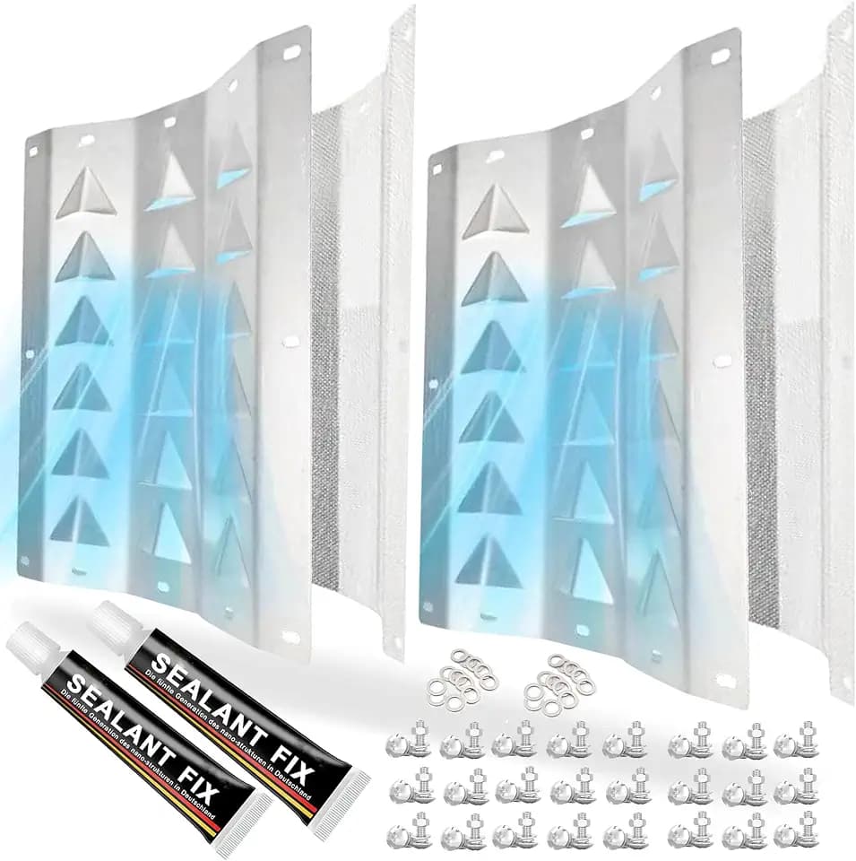 Shipping Container Air Vent Kit Cross Flow Ventilation Preventing Excessive Heat and Condensation, Provide Air Flow for Cargo, Louvered Gable, Big Size (2 Pack)
