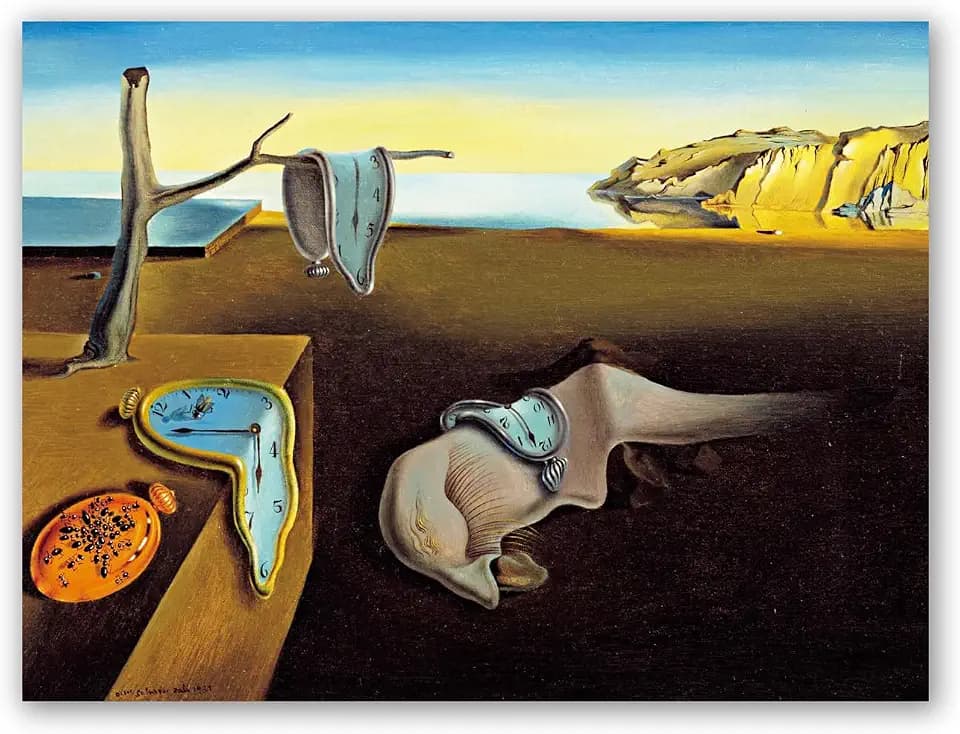 Yomcut Salvador Dali Wall Art Canvas - Persistence of Memory Poster - Surrealism Prints - Abstract Painting Cool Home Decor for Bedroom Living Room Kitchen Unframed (12×16in/30×40cm)