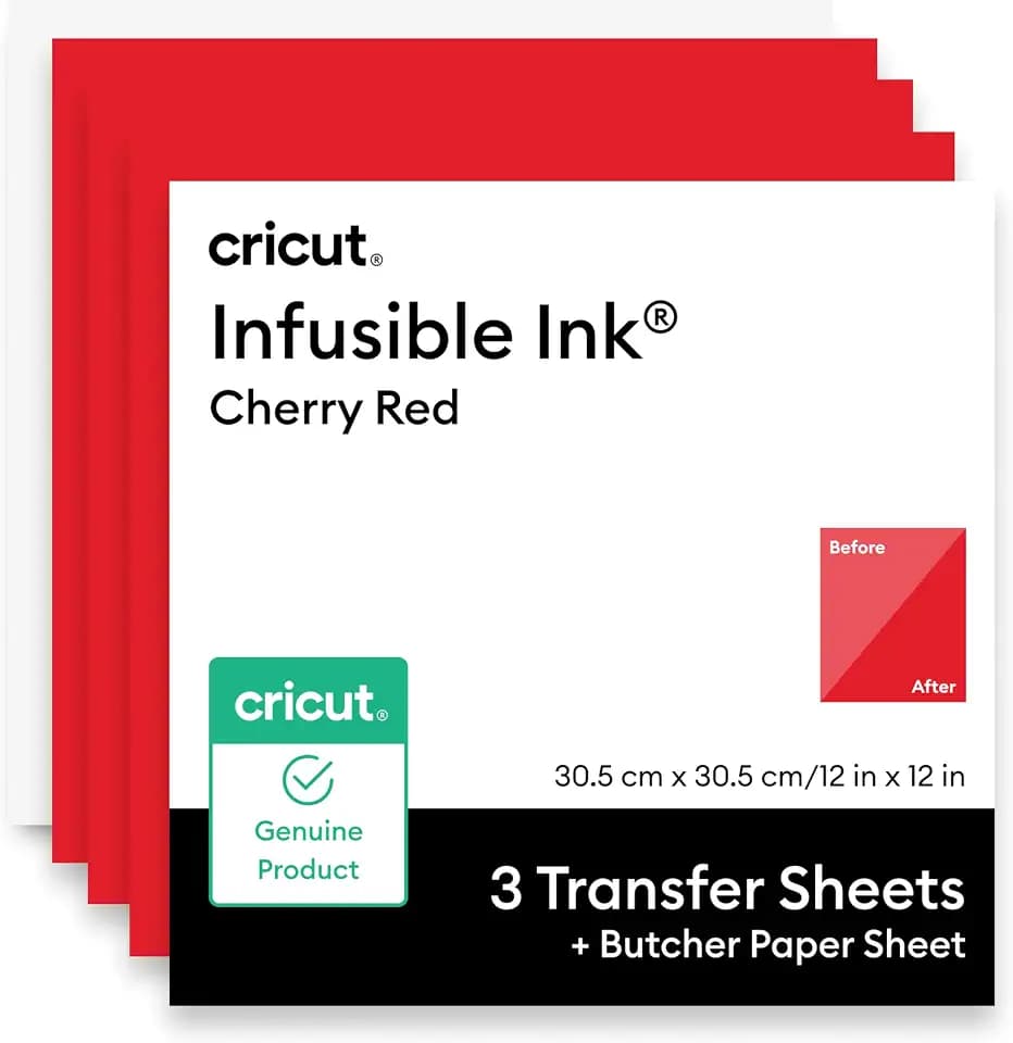 Cricut® Infusible Ink® Transfer Sheets, Cherry Red (3 ct) - 12 x 12in