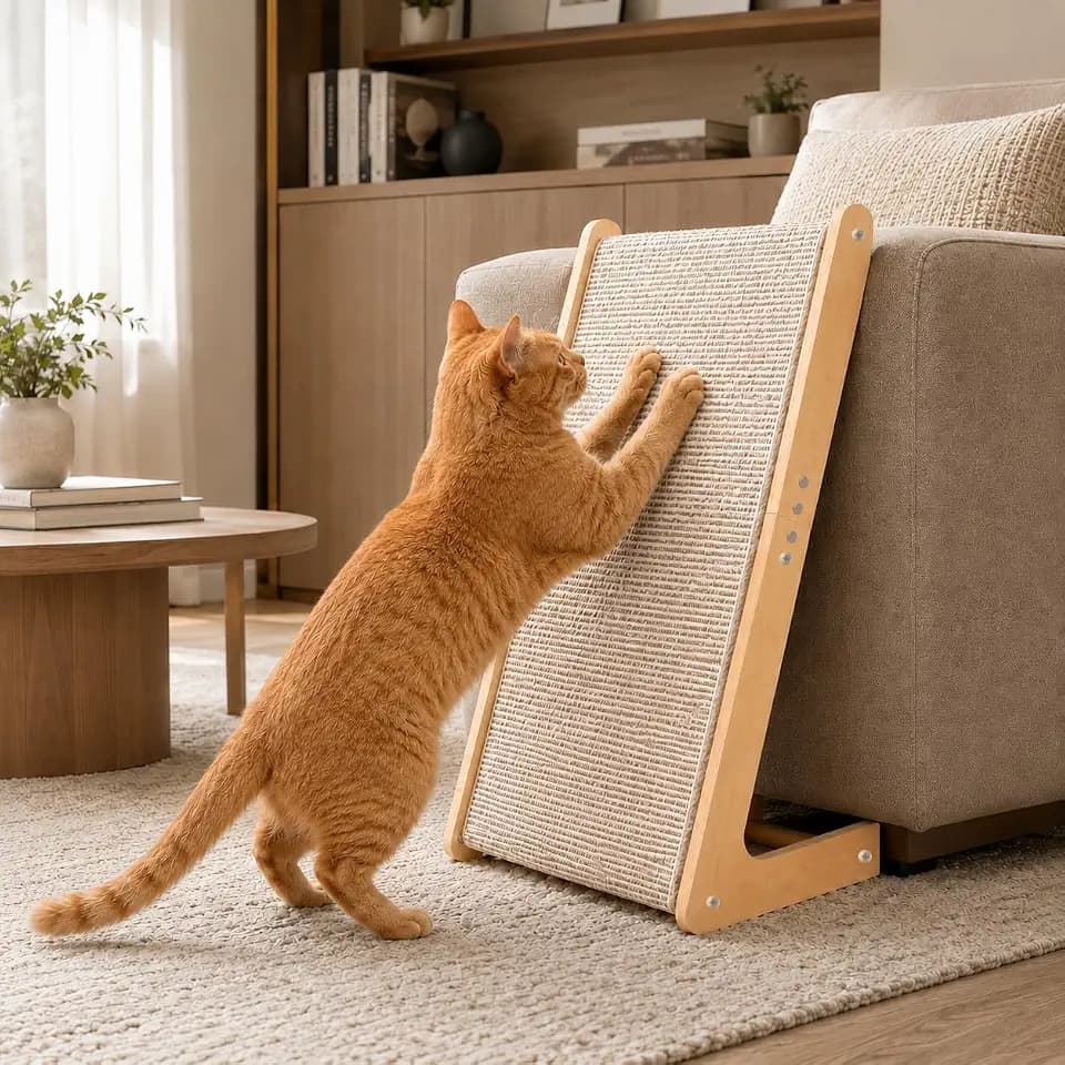 Kratzbrett für Katze, 65 cm Hohe Dual-Use Kratzsäule Katzen