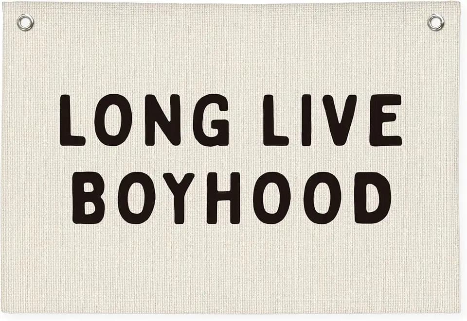 Long Live Boyhood Banner, Boy Nursery Decor
