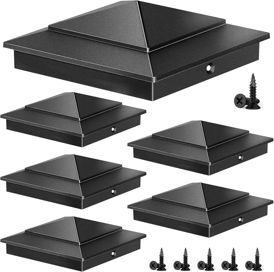 6x6 Aluminum Pyramid Post Cap Only for True 5.5" x 5.5" Wood Post