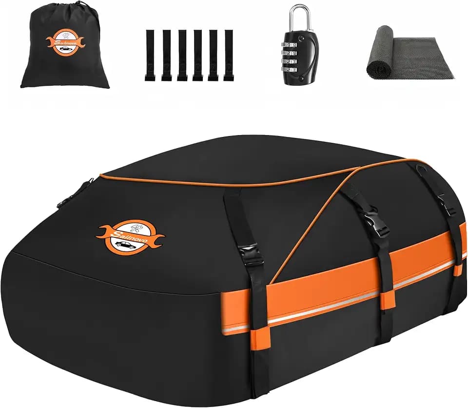 Sailnovo Aerodynamic Rooftop Cargo Carrier Bag, 20 Cubic Feet Waterproof