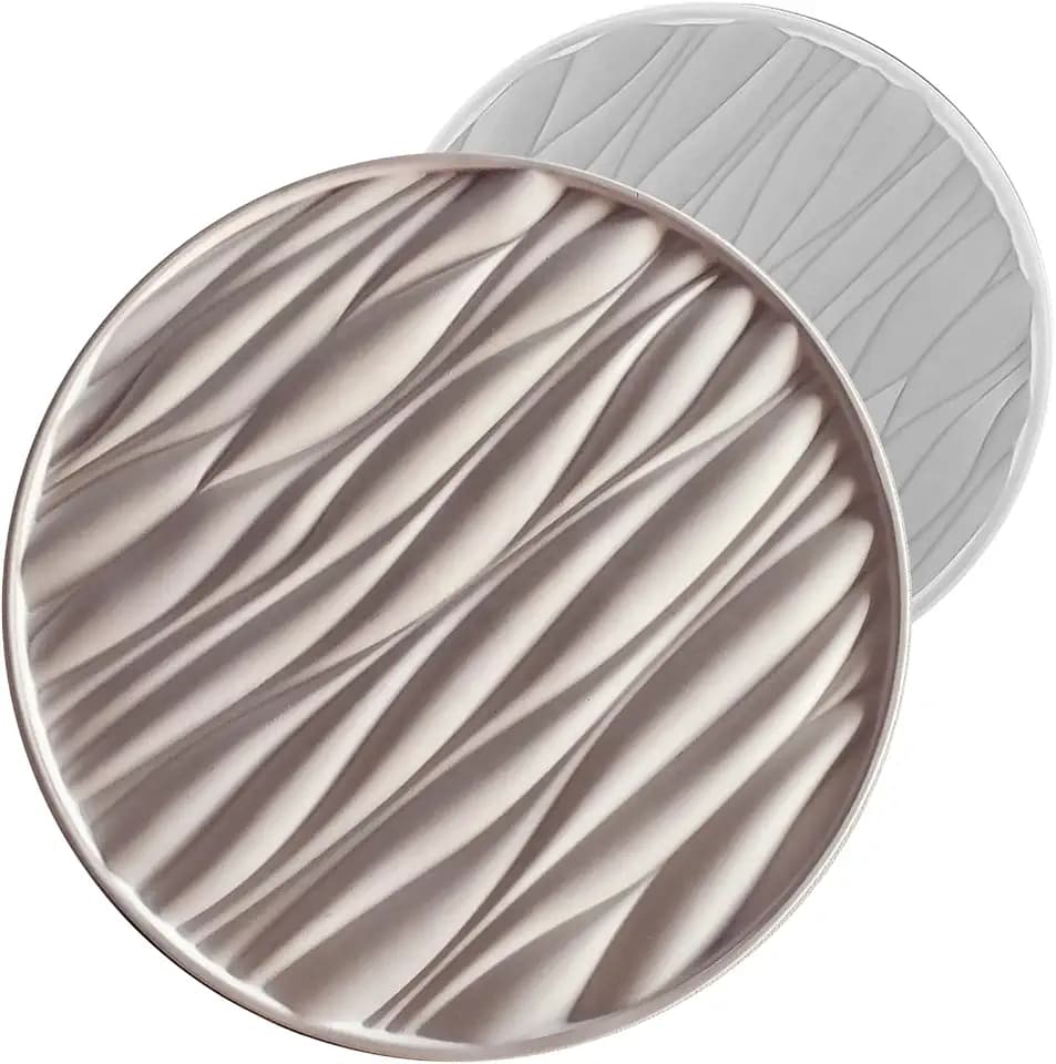 Big Round Resin Tray Molds with Wave Design, 11.8in Storage Tray Silicone Mold for Epoxy Resin, Unique Concrete Cement Molds for Jewelry Plate Serving Board Bathroom Vanity Organizer Decor