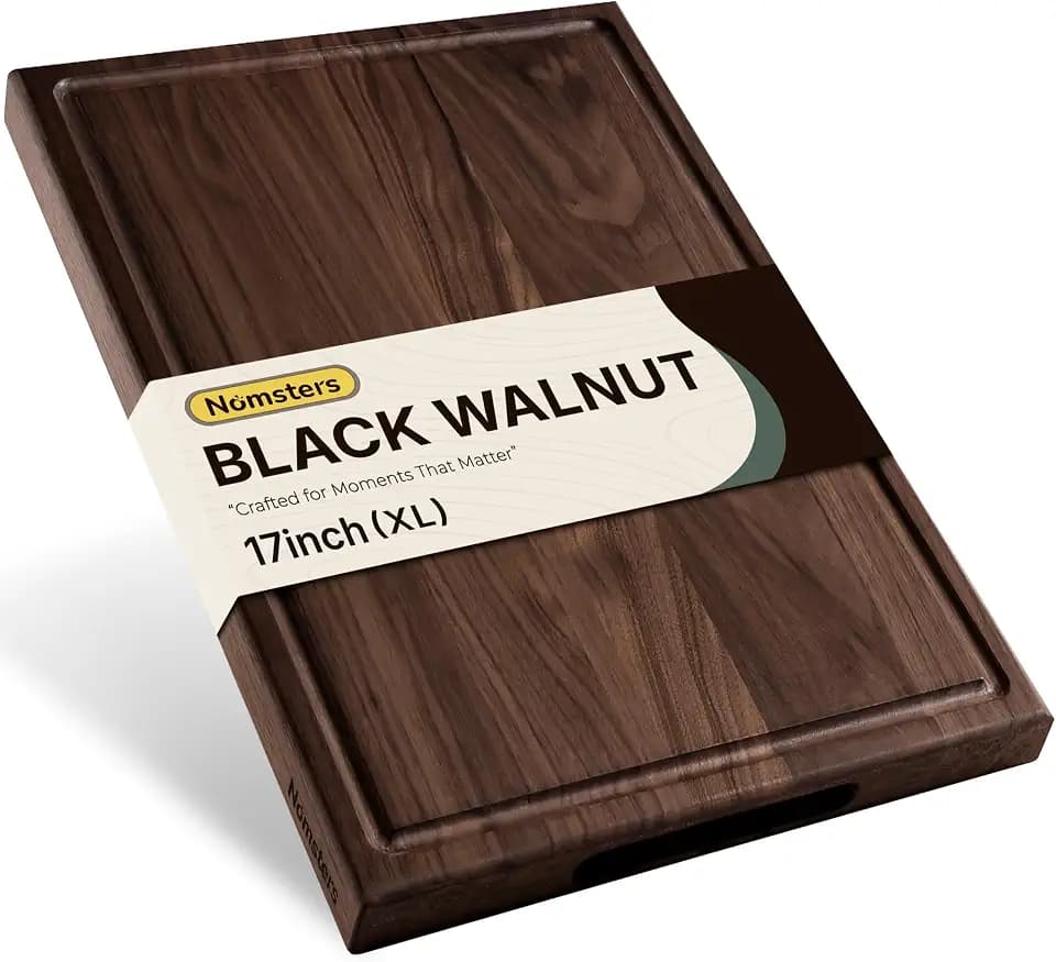Luxury American Black Walnut Wood Wooden Cutting Boards for Kitchen 17''