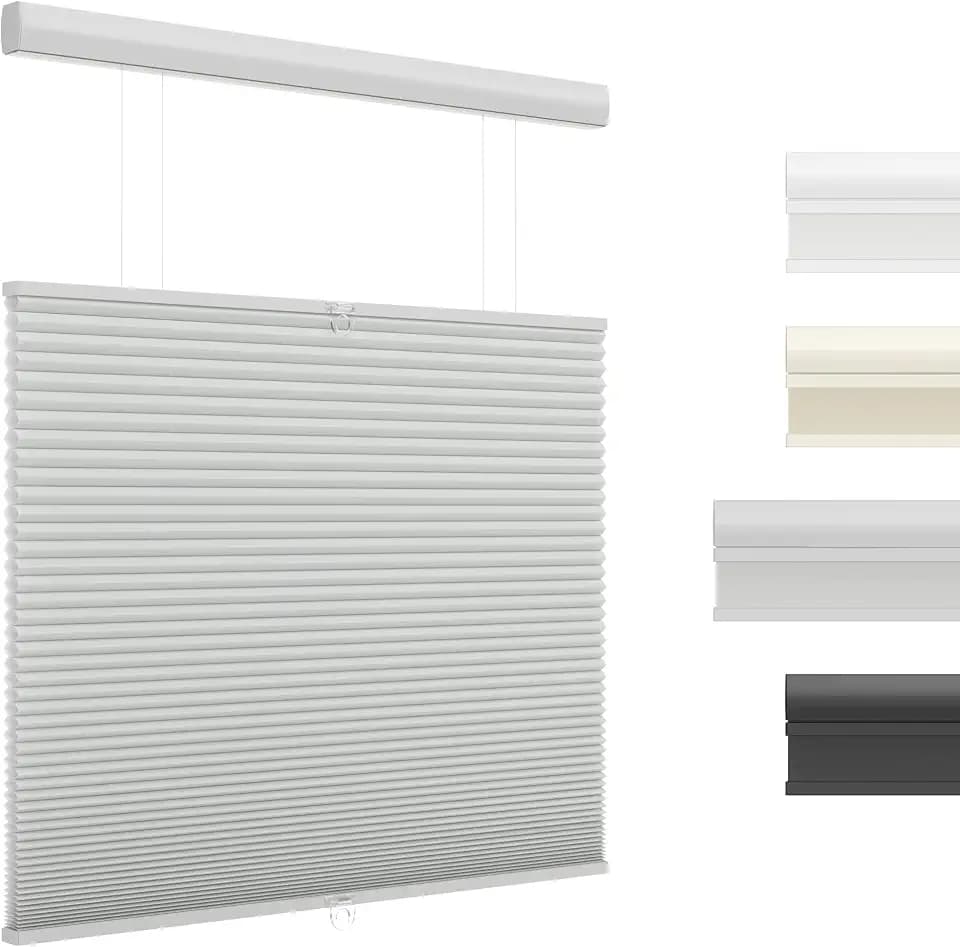 UNISHADES Top Down Bottom Up Cellular Shades, 27 5/8" W × 48" H, Grey