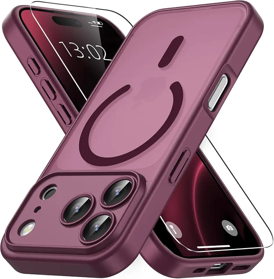 Vansdon Magnetisch für iPhone 18 Pro/iPhone 17 Pro Hülle-Weinrot