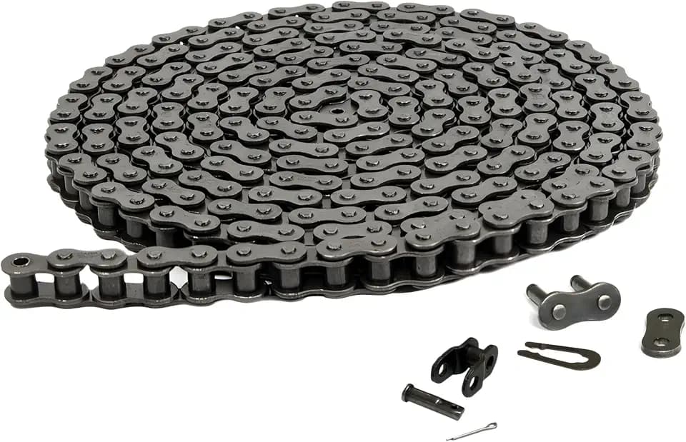 Jeremywell 41 Roller Chain 5 Feet with 1 Connecting Link + 1 Offset Link for Go Karts, Mini Bikes, Scooters, ATV, MTV, Dirt Bike and Other Industrial Machinery
