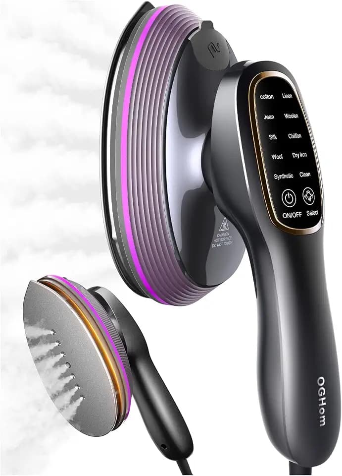OGHom 2-in-1 Iron & Steamer for Clothes, Handheld Garment Wrinkle Remover