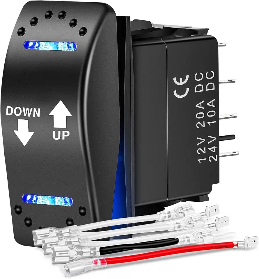 Nilight Down Up Polarity Reverse Rocker Switch Momentary 7PIN