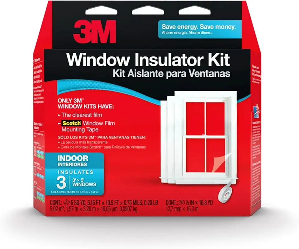 3M Indoor Window Insulator Kit, Three Window Kit