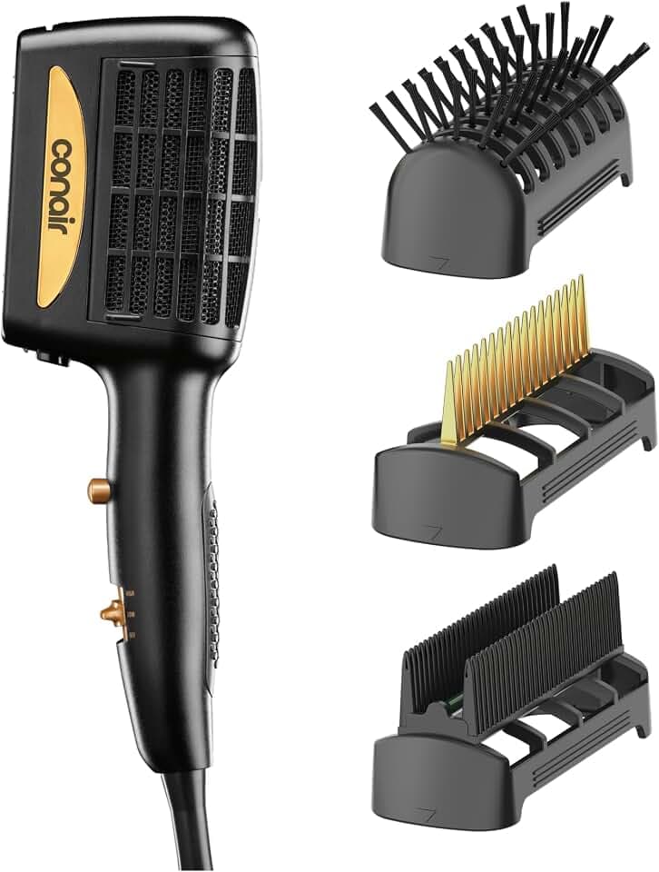 INFINITIPRO BY CONAIR 3-in-1 Styling Hair Dryer, 1875W Hair Dryer and 3 Attachments