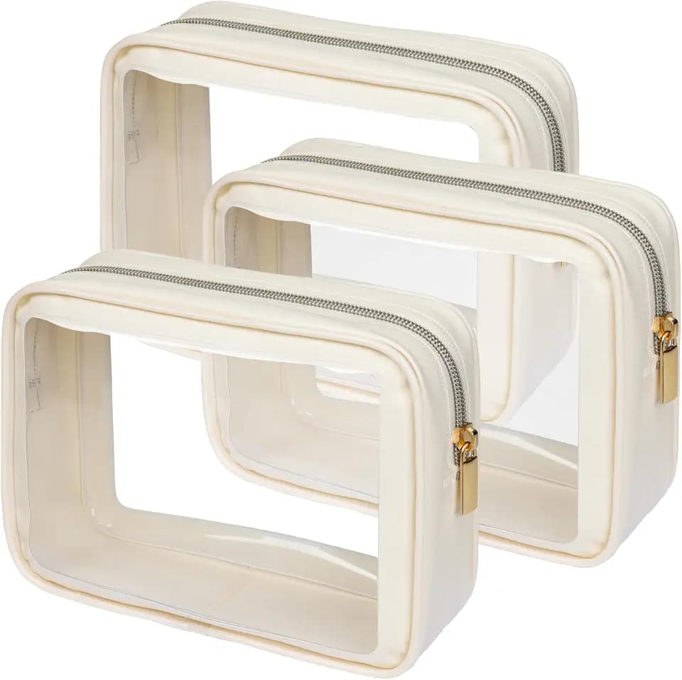 PACKISM Clear Makeup Bag Foldable - TSA Approved Toiletry Bag for Travel