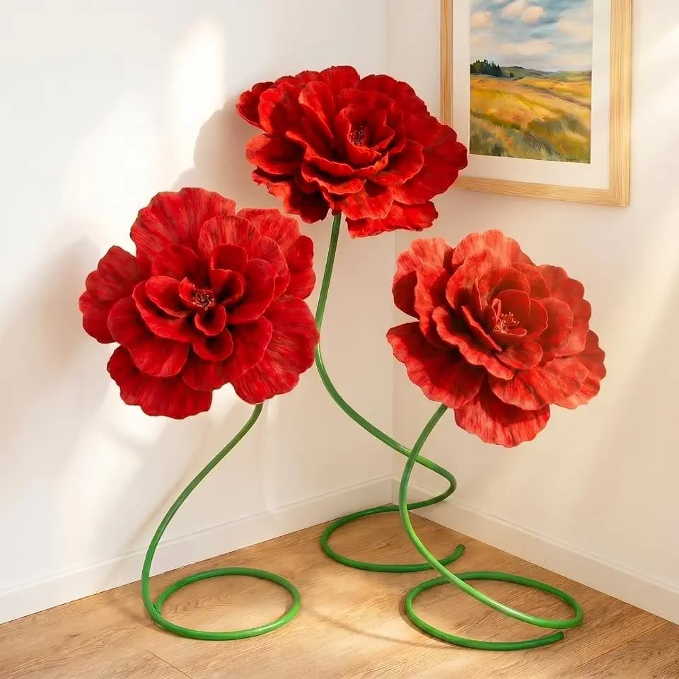 3 Pcs 5 ft Large Peony Giant Artificial Peony Back to School Decor