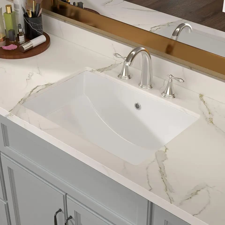 Lordear Undermount Bathroom Sink 21"x15" (Installation Size:19.3"x13")