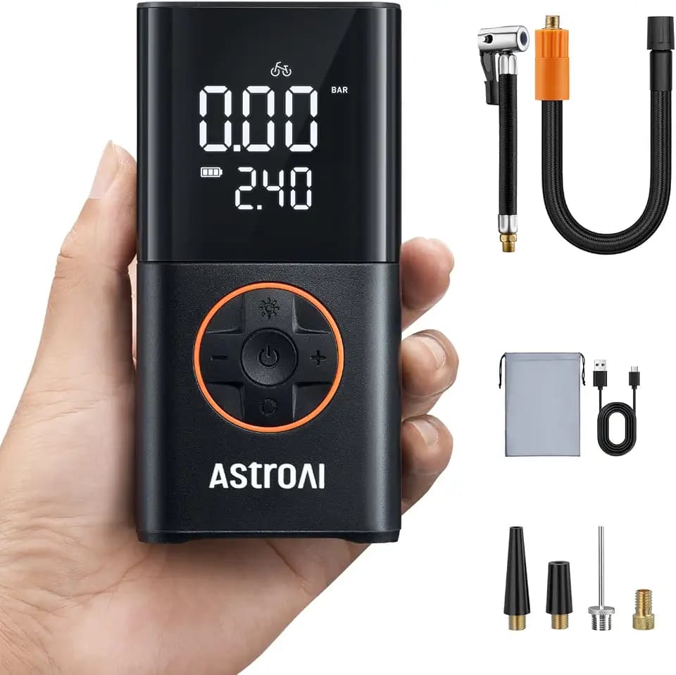 AstroAI Kabellose Elektrische Luftpumpe, Tragbare Akku Fahrradpumpe