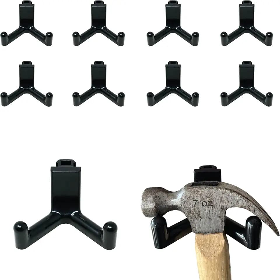 Tool Hook for Vertical Siding Lifetime Shed—Click to See Models it Fits! (Compatible with Most Vertical Siding, Doesn't Work on Horizontal Siding) (10 Hooks Pack)