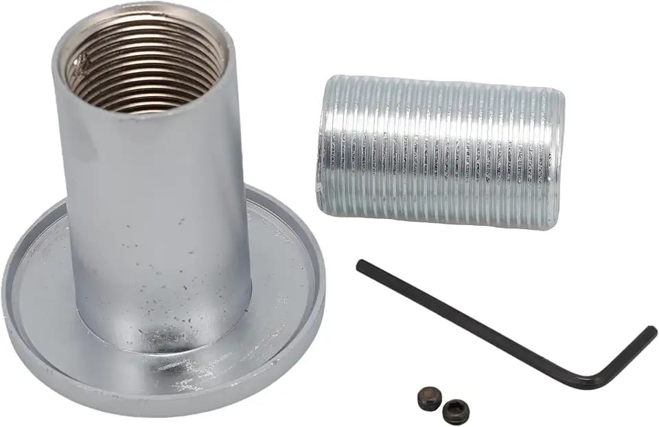 Supplying Demand UCVR-SC Fireplace Fire Pit | Universal Flange-Satin Chrome with Threaded Bushing and Hex Wrench