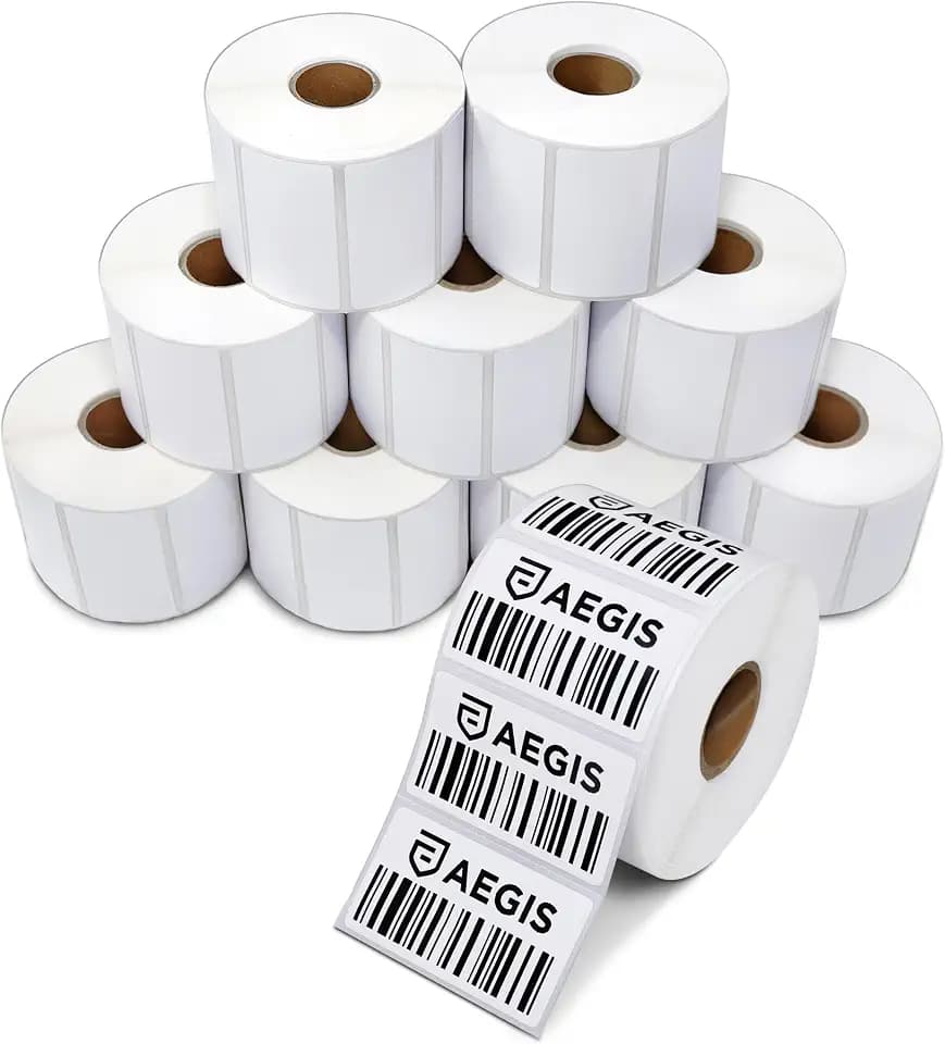 2.5" X 1.5" Direct Thermal Labels (10800 Count, 12 Rolls)