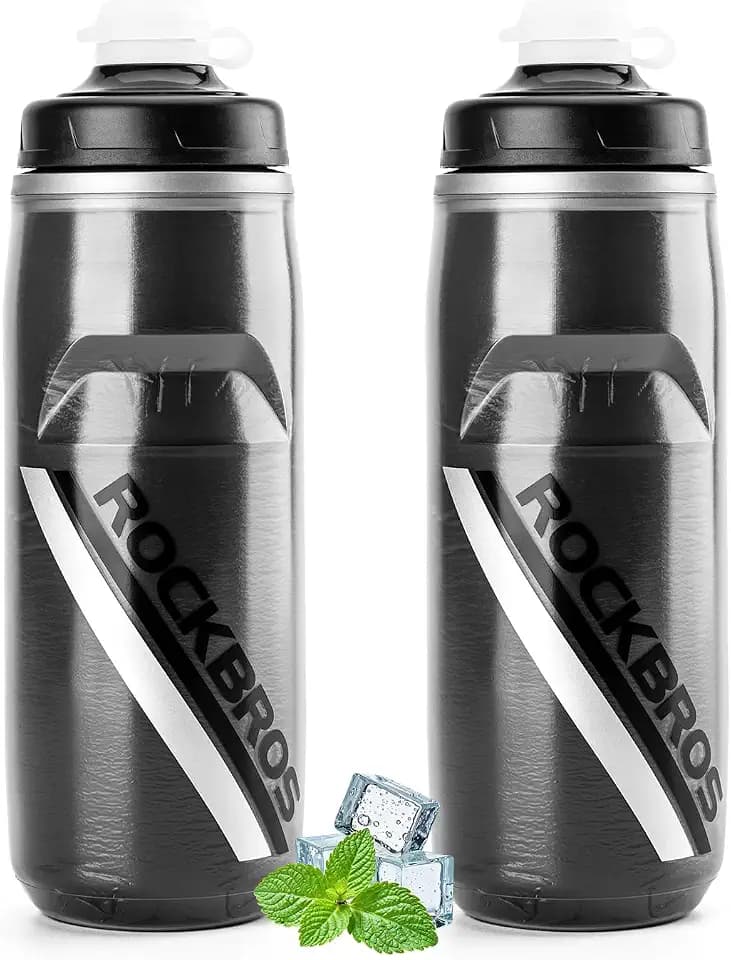 ROCKBROS Bike Water Bottle, 21oz Insulated Cycling Squeeze Bottle