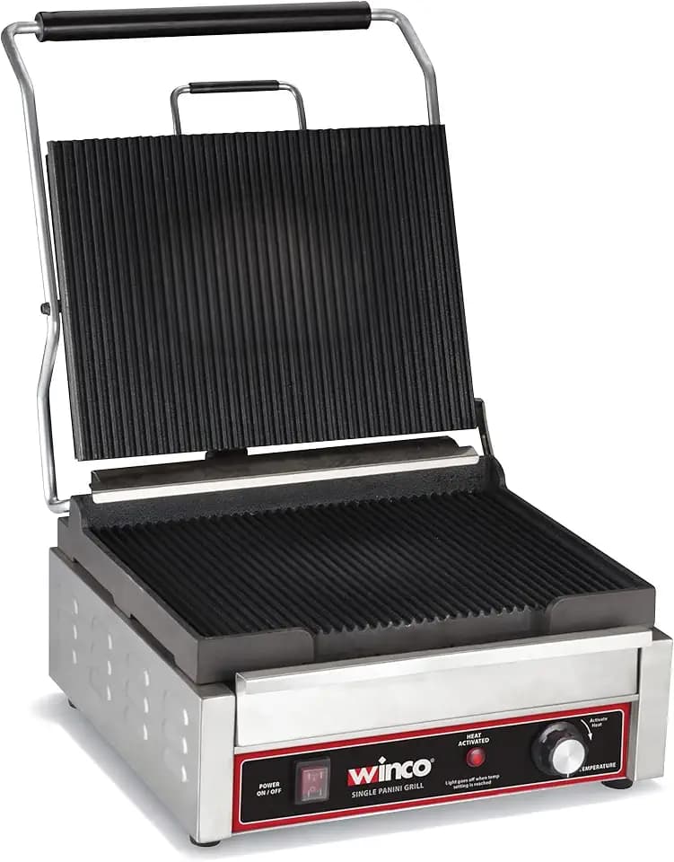Winco 14" Single Commercial-Grade Panini Grill Press