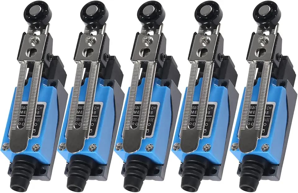 5pcs ME-8108 Limit Switch Adjustable Roller Lever Arm Momentary Limit Switch NC-NO for CNC Mill Laser Plasma 3D Printer Door Switch