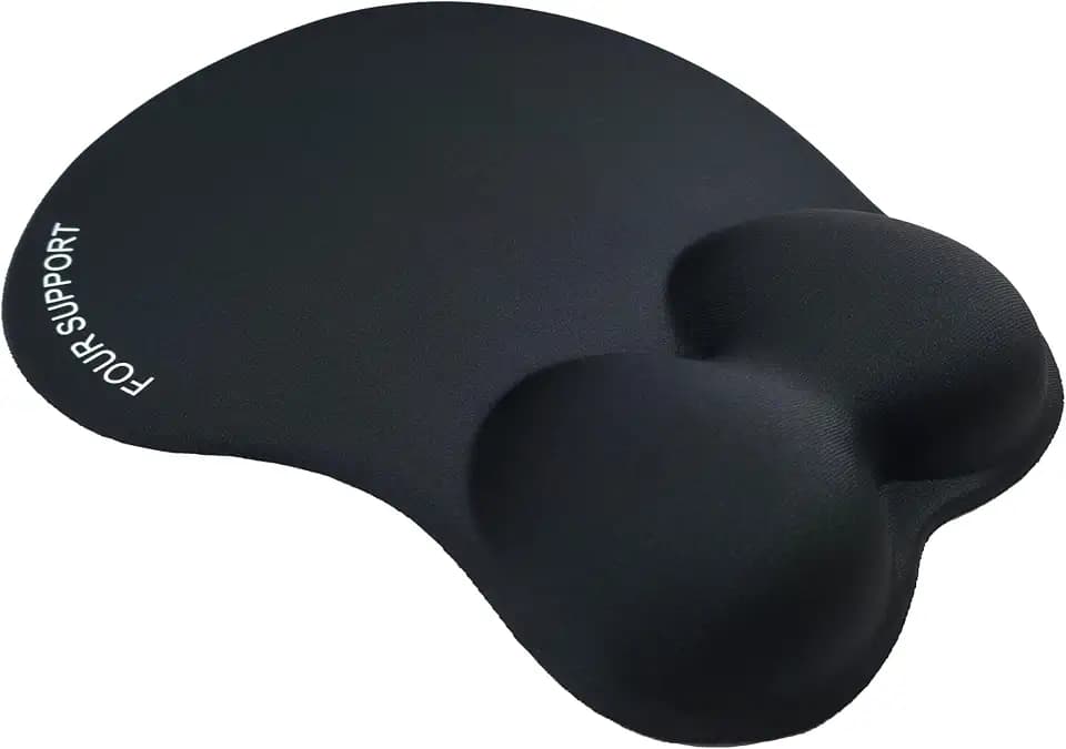 Ergonomic Gel Mouse Pad with Wrist Rest for Pressure-Relief – Orthopedic Style Wrist Support, Physiotherapist Brand 10.1L x 8.5W inches