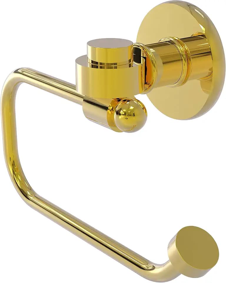 Allied Brass 2024E-PB Continental Collection Europen Style Toilet Tissue Holder, Polished Brass