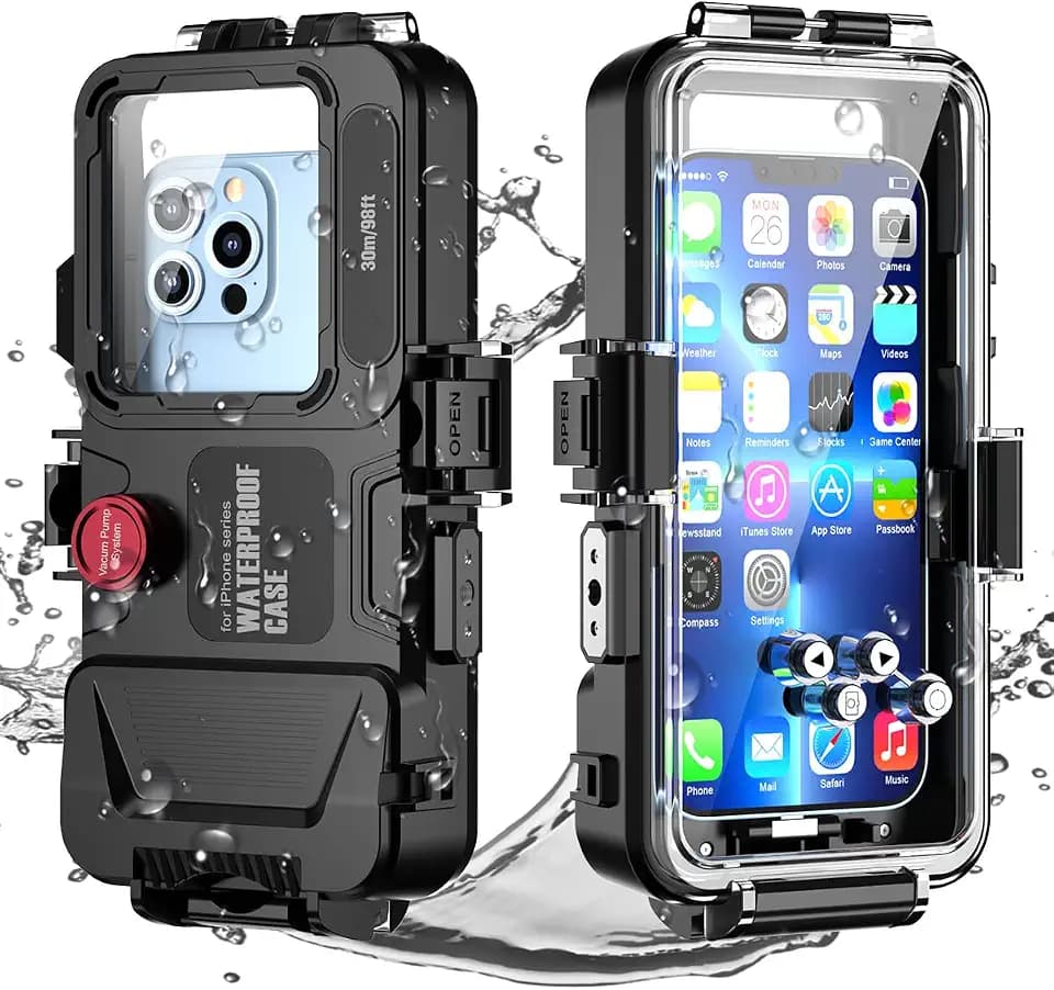 AICase Wasserdichte Handy-Schutzhülle für iPhone 13/12/11/XR/X/8/7, 30 m, Unterwasserfotografie, für Tiefseetauchen, Schnorcheln, Surfen, Schwimmen, Wassersport