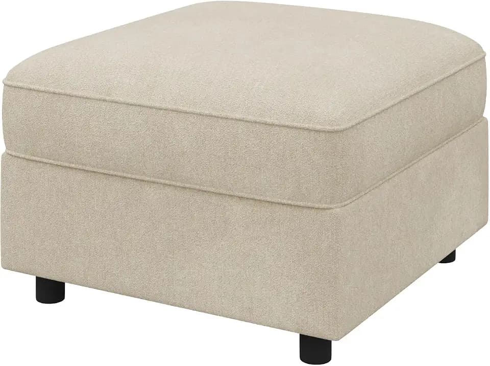 HONBAY Ottoman Module for Modular Sectional Sofa Couth, Storage Ottoman Ottoman Bench for Living Room - Beige