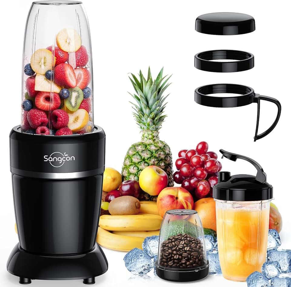 Sangcon 1000W Powerful Personal Smoothies Blender Frozen Fruit Ice Crushing