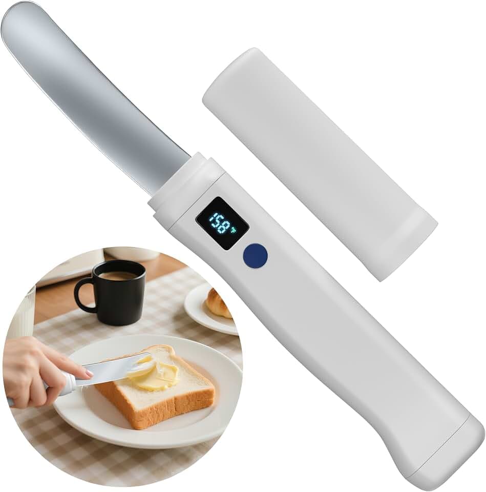 Heated Butter Knife Spreader-Rechargeable Butter Melter, Cordless Butter Spreader Knife,Heats up in Seconds,Quickly Melt Cold Butter, Jam,Coconut Oil
