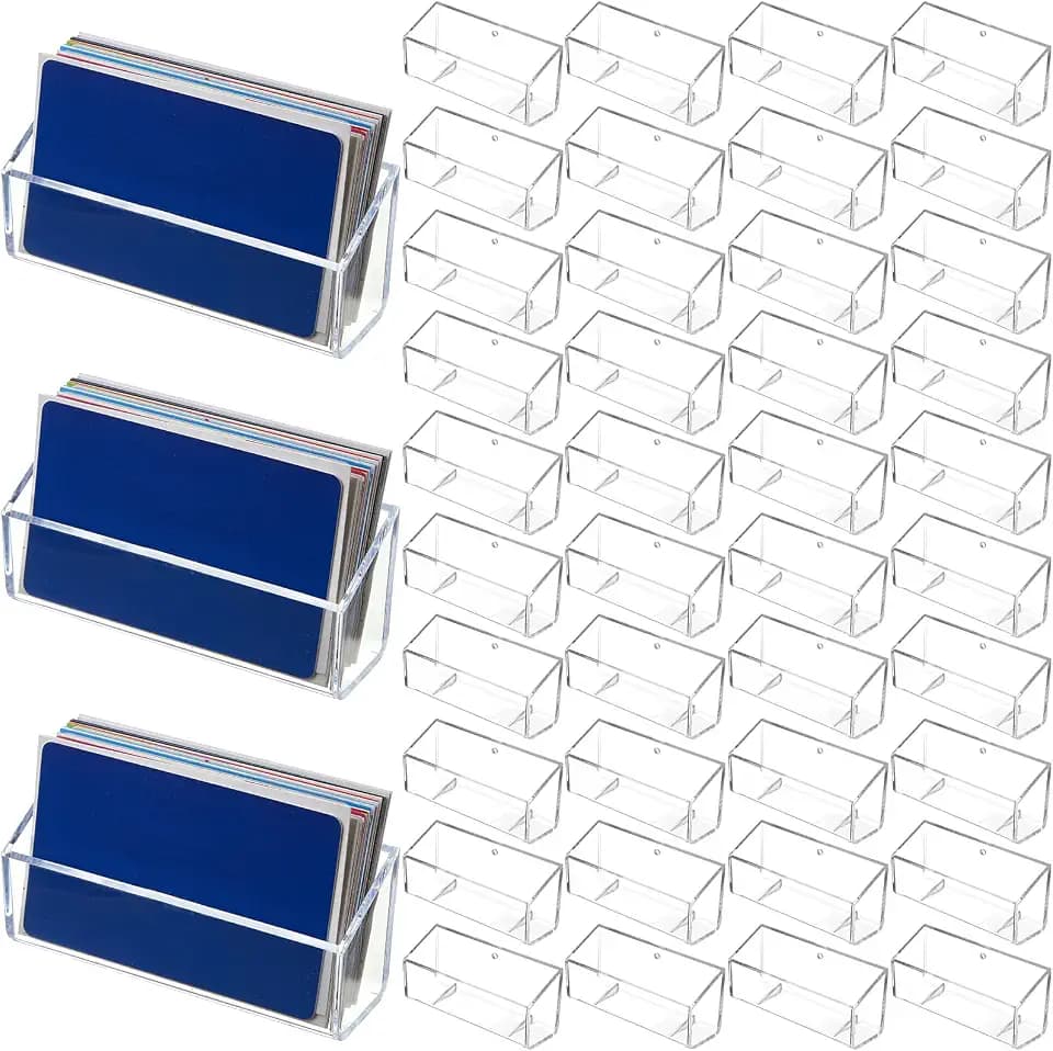 Thenshop 64 Pack Business Card Holder Clear Acrylic Stand, Hanging Style