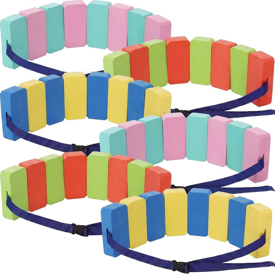 Arrowbash Swim Belts Fits 27"-47" Flotation Waist Belt Bubble EVA Foam Floating Board Belts with Adjustable Waist Strap for Beginners Safety Training Snorkel Water Aerobics Pool Exercise