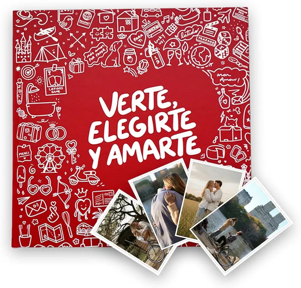 Álbum Personalizable de Pareja con Fotos y Textos | Regalo Romántico para Aniversario, Matrimonio o San Valentín | Verte, Elegirte y Amarte