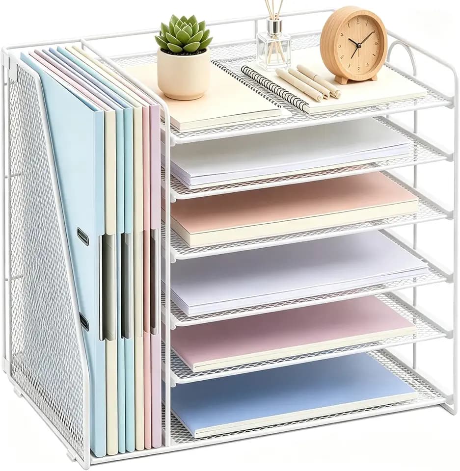 gianotter 6-Tier Paper Organizer With Magazine Holder