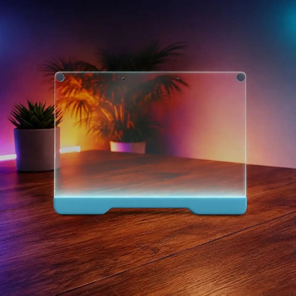 Upgraded 16-Inch LED Drawing Board Rechargeable – 7 Colors, 10 Lighting Effects, Adjustable Brightness – Acrylic Light Board for Tracing with Stand, Markers & Complete Set (Black)