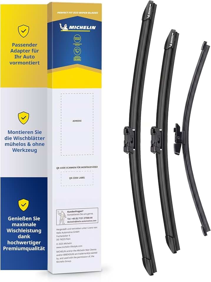 MICHELIN Perfect Fit 271H Scheibenwischer Set 650/450mm + 280mm | Kompatibel mit: Cupra Formentor ab 08.20->