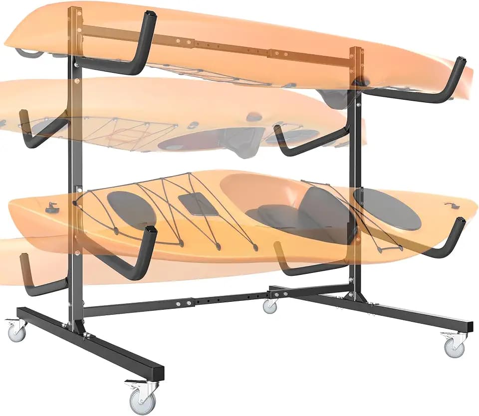 TORACK Heavy-Duty Kayak Rack, Freestanding Kayak Storage Stand