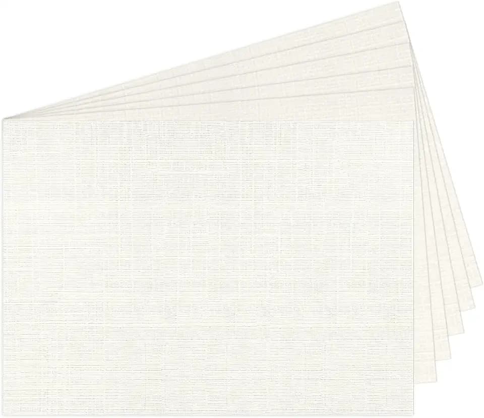 5x7 Ivory Linen Paper Textured Cardstock 100 lb
