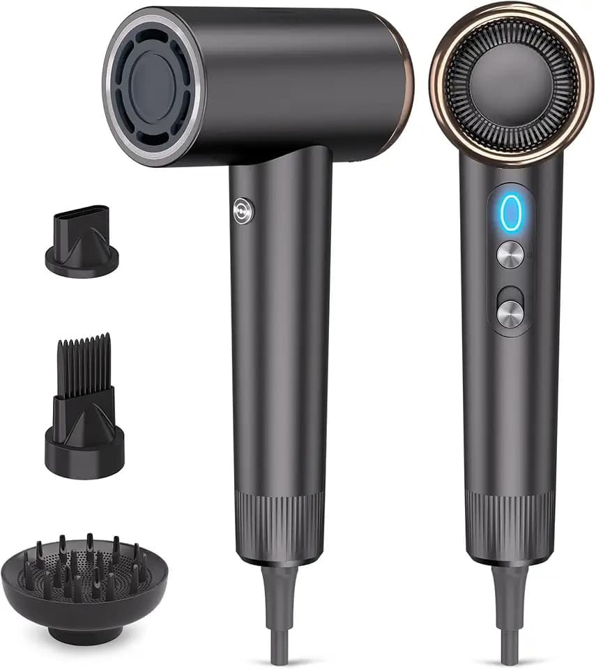 Mythsight StyleVibe High-Speed Ionic Hair Dryer with 3 Attachments
