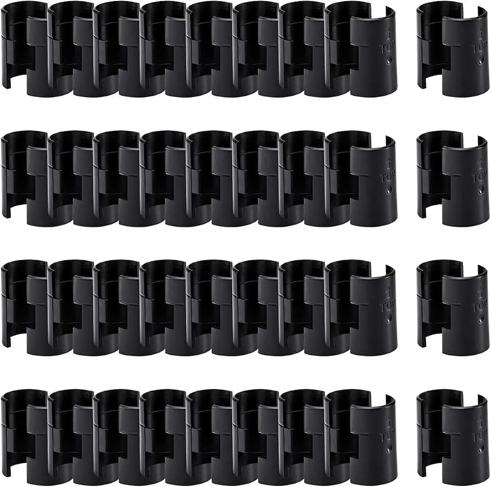 72Pcs Wire Metal Shelving Clips for 1" Post, 36 Pairs Plastic Replacements