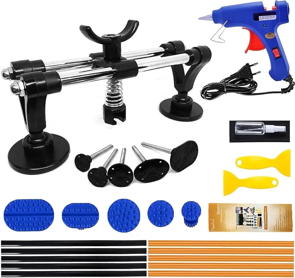Car Dellen Reparatur Set, Car Ausbeulwerkzeug, DIY Auto Repair Puller Kit mit Brückenzieher, Paintless Dent Removal Tool