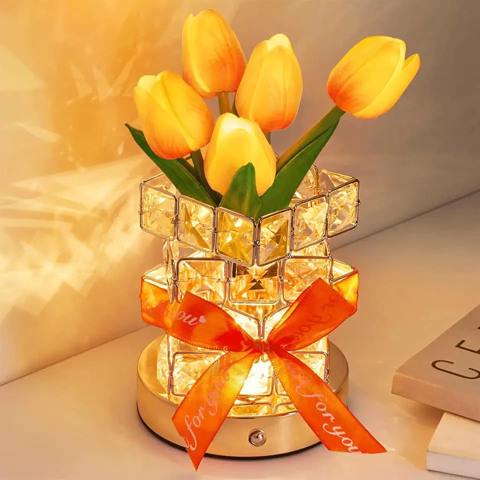 Gifts for Women – Tulip Flower LED Table Lamp, Cordless Touch Night Light, 3 Color Dimmable, Birthday Mother’s Day Valentine’s Christmas Gift for Mom, Wife, Girlfriend