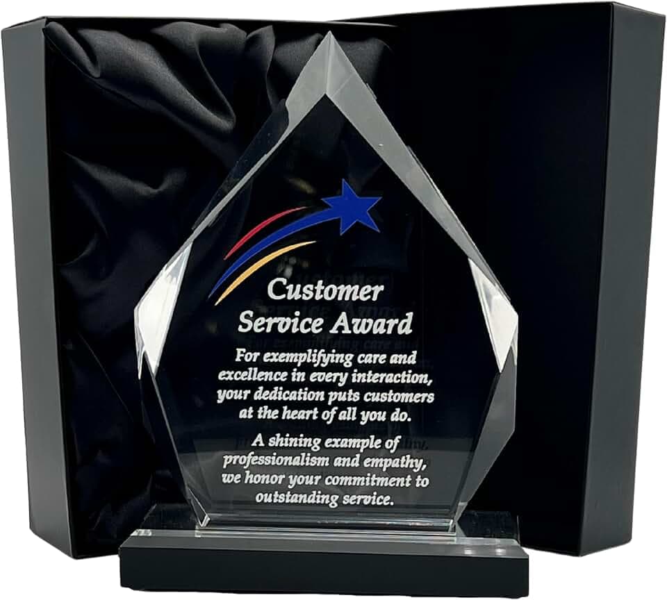 Honor Success in Style with one of Our Various Premium 7.25" Acrylic Trophy Awards Each Featuring a Distinct Sentiment Perfect for Honoring Those who Truly Stand Out