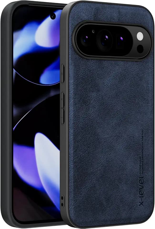 X-level PU Leather Case for Google Pixel 10/Pixel 10 Pro, Slim, Matte, Blue